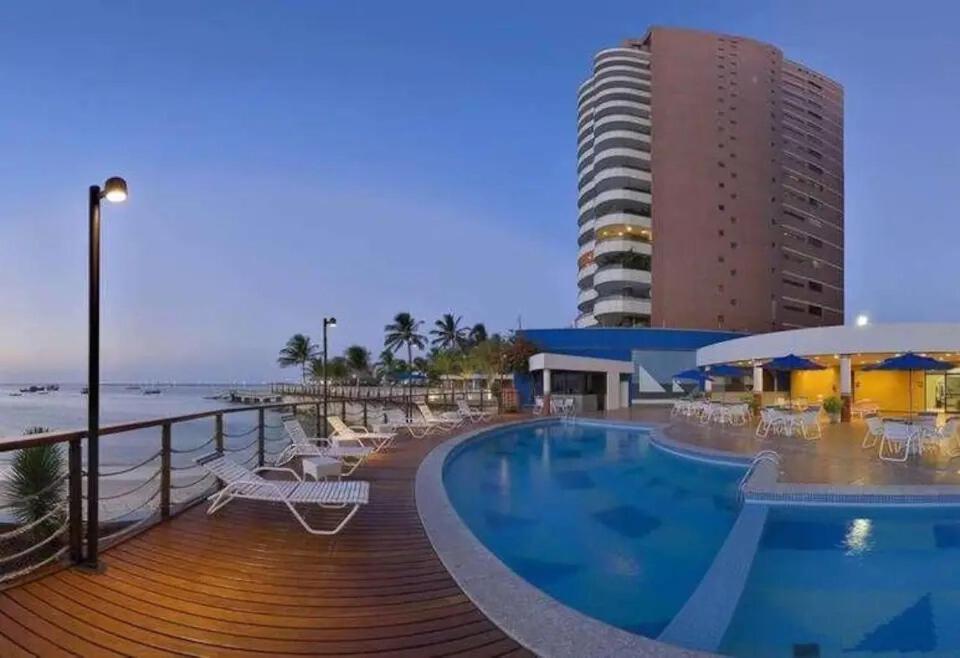 Flat Iate Plaza Na Beira Mar Com Vista Mar Apartment Fortaleza  Bagian luar foto